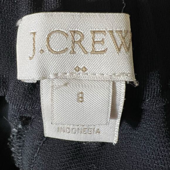 J. Crew Slim Fit Pull-On Pants Womens 8 Black Cropped Corpcore Career Clean Girl - Picture 6 of 7